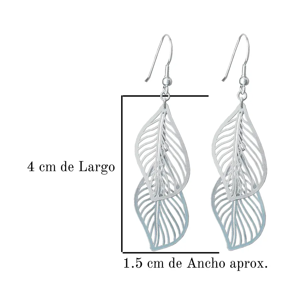 Aros Hoja Filigrana Plata 925 3