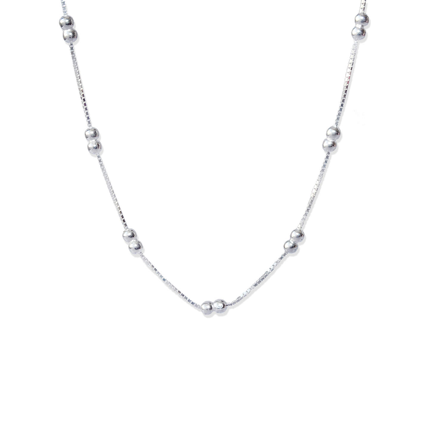 Cadena De Plata 925 Puntos Doble  1