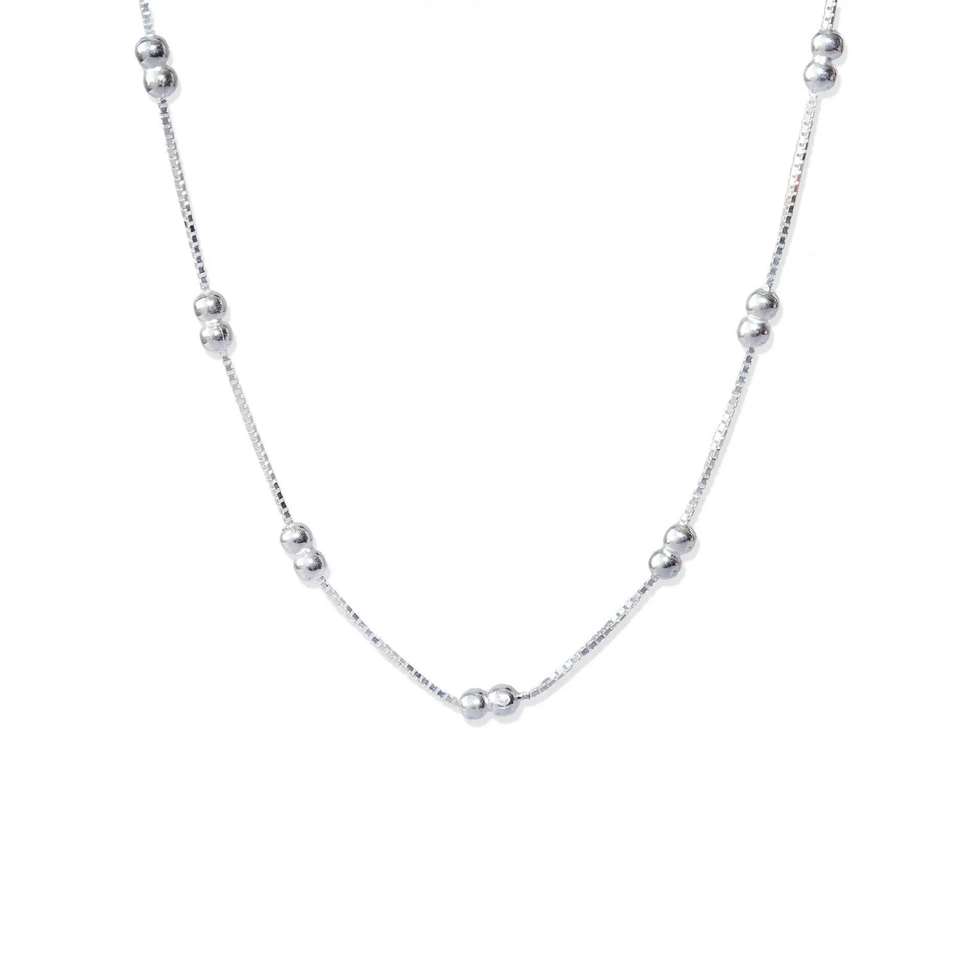 Cadena De Plata 925 Puntos Doble  3
