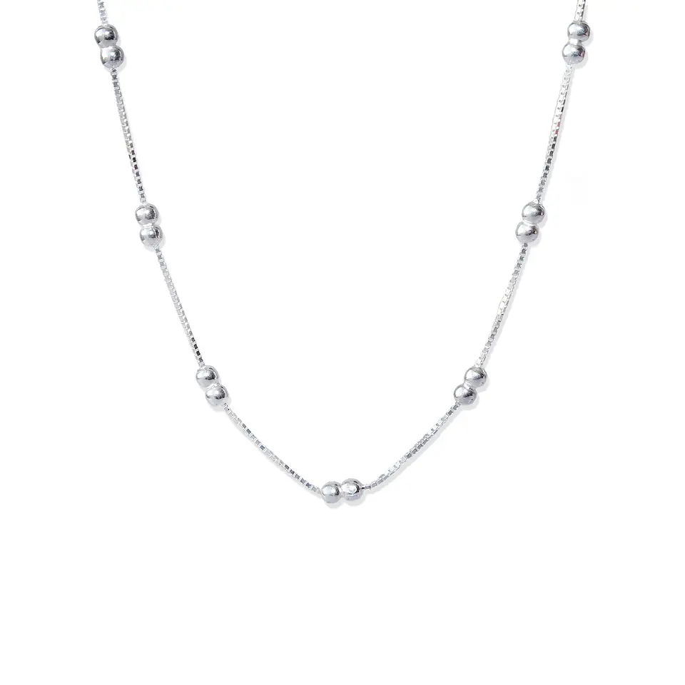 Cadena De Plata 925 Puntos Doble  3