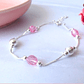 Pulsera De Plata 925 Puntos y Cristales Rosa/Azul/Violeta/Brillante - Miniatura 2