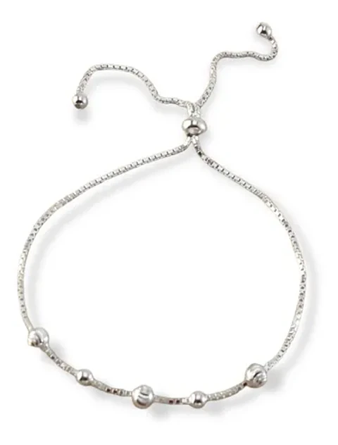 Pulsera De Plata Ley 925 Ajustable de Puntos 