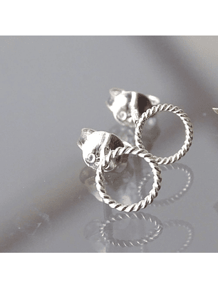 Aritos De Plata 925 Mini Rosca