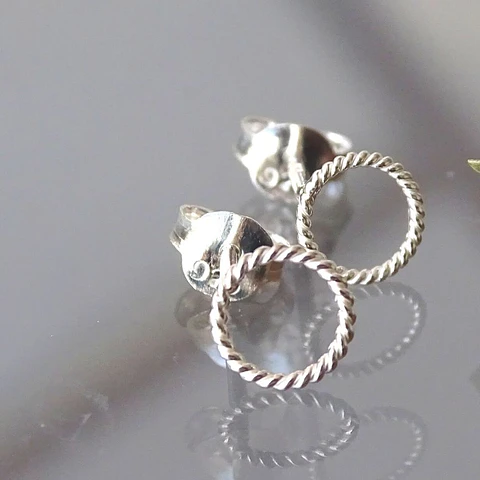 Aritos De Plata 925 Mini Rosca