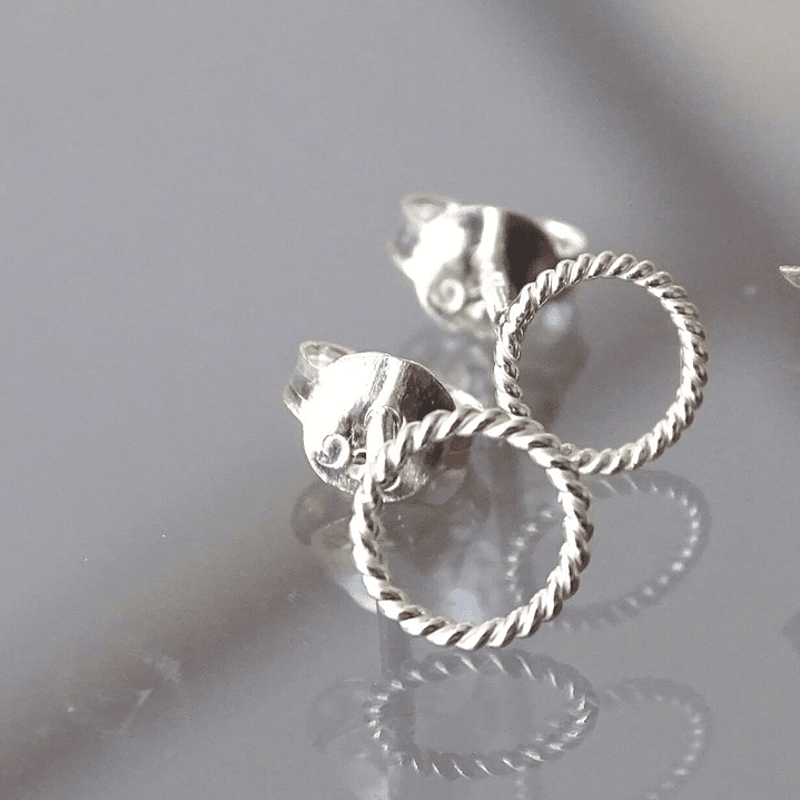 Aritos De Plata 925 Mini Rosca 1