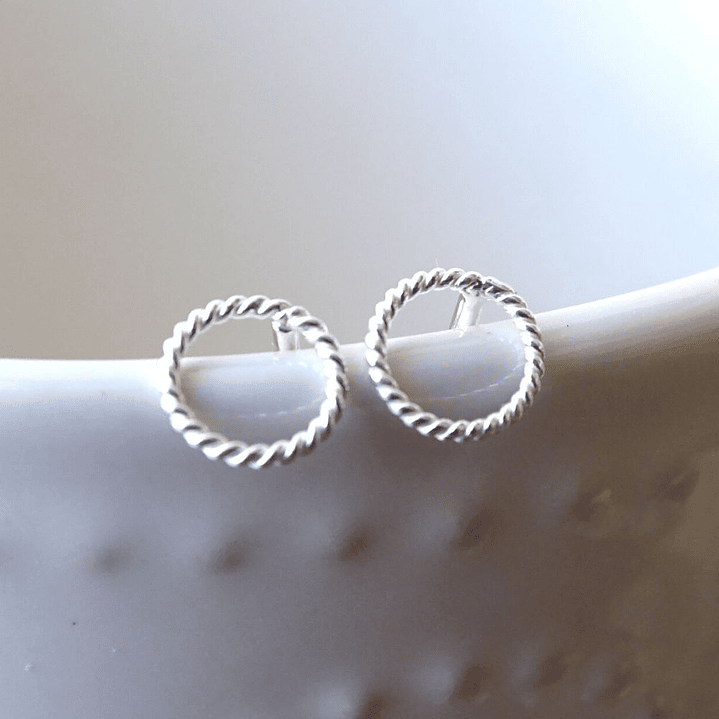 Aritos De Plata 925 Mini Rosca 3