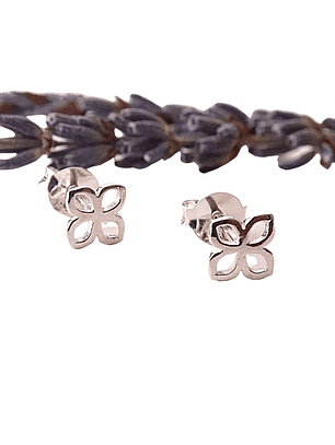 Aritos De Plata 925 Mini Trébol