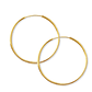 Aros De Plata 925 Con Baño De Oro Argollas 50mm - Miniatura 2