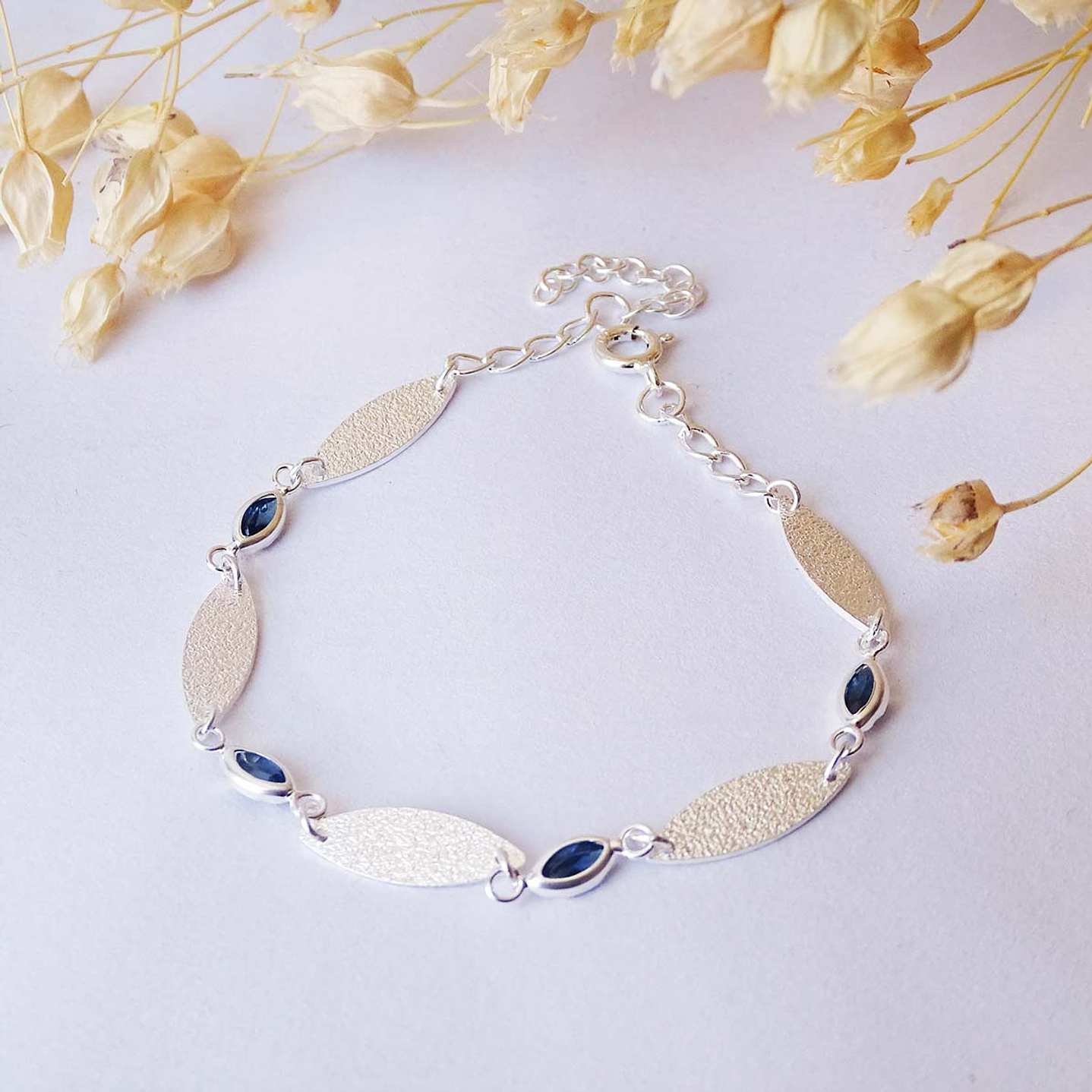 Pulsera De Plata Ley 925 Y Cristales Ana 3