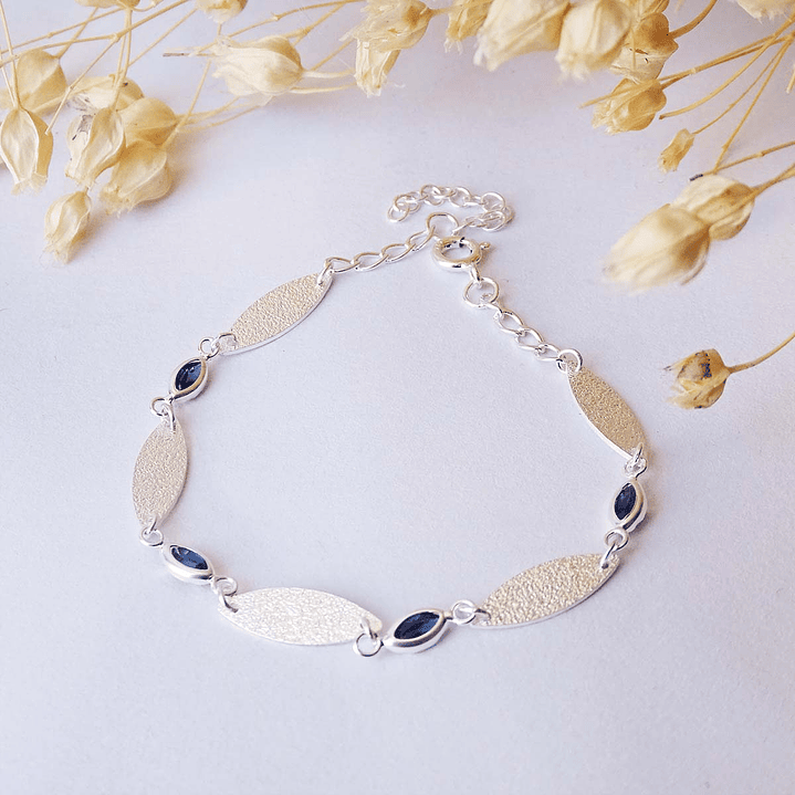 Pulsera De Plata Ley 925 Y Cristales Ana 3