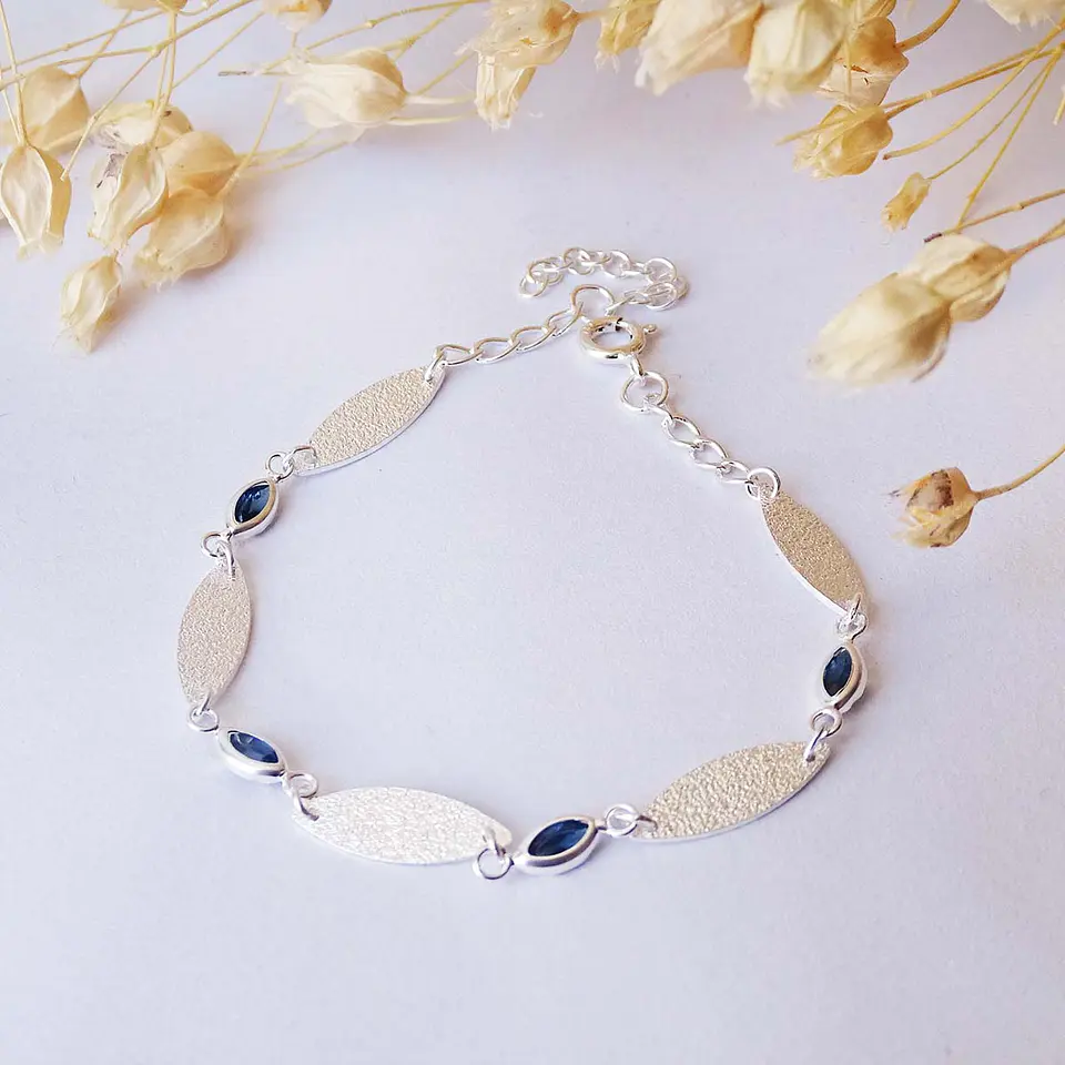 Pulsera De Plata Ley 925 Y Cristales Ana 3