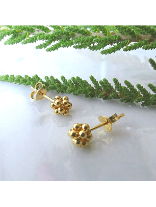 Aritos De Plata Con Baño de Oro Minipelotitas