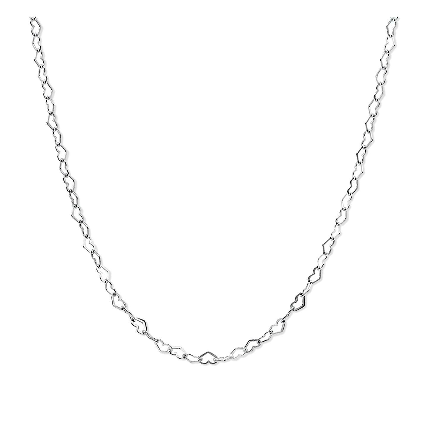 Cadena De Plata 925 Corazones 1