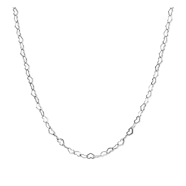 Cadena De Plata 925 Corazones 1