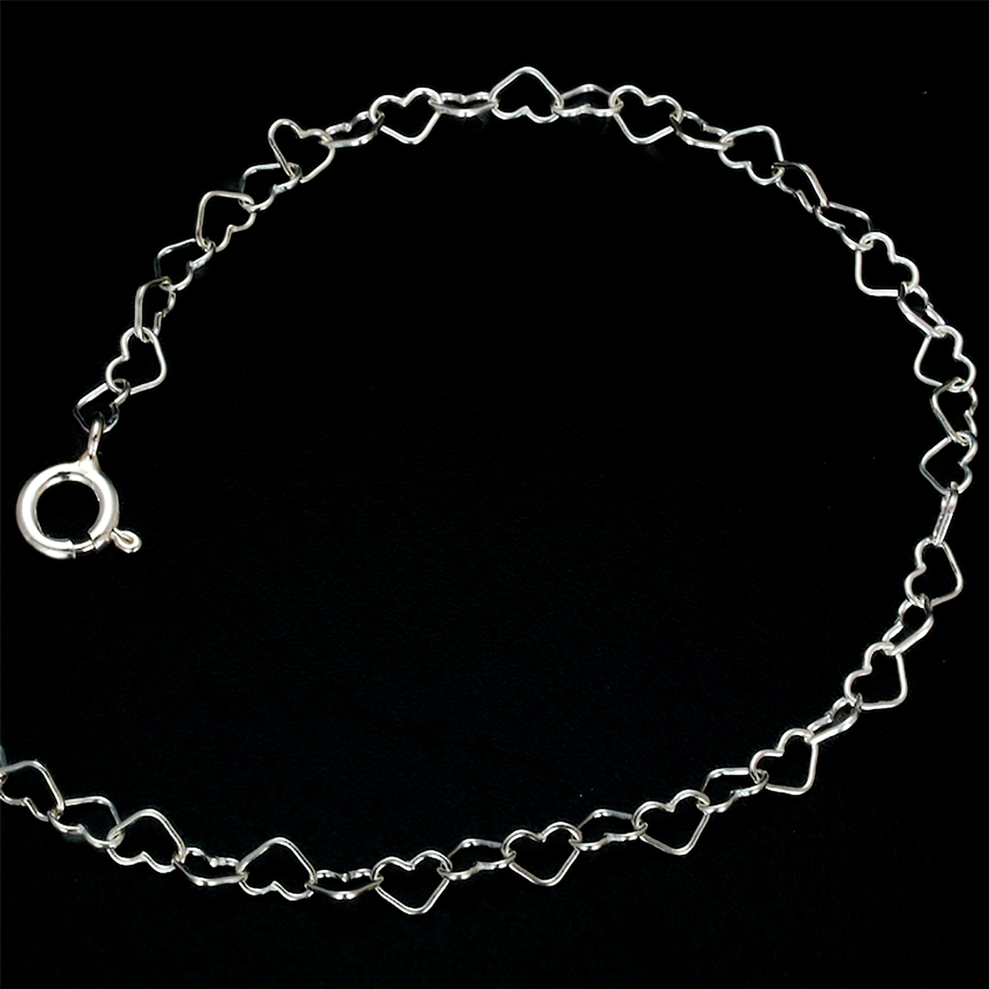 Cadena De Plata 925 Corazones 2