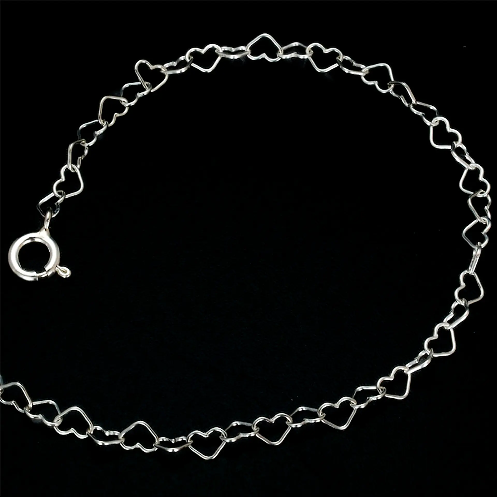 Cadena De Plata 925 Corazones 2