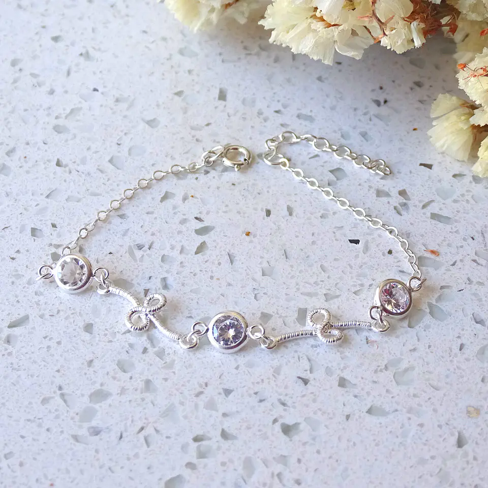 Pulsera De Plata 925 Puntos Brillante 4