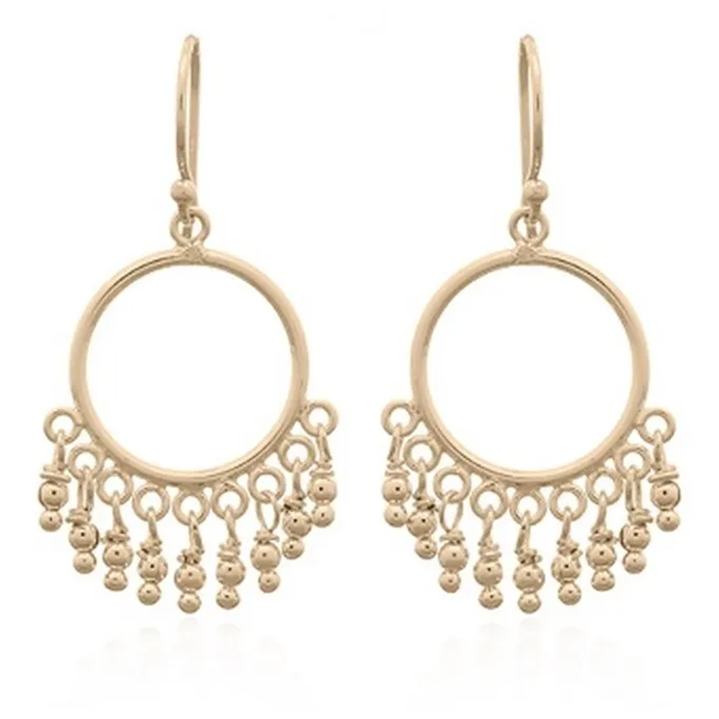 Aros De Plata Con Baño de Oro Chandelier 1