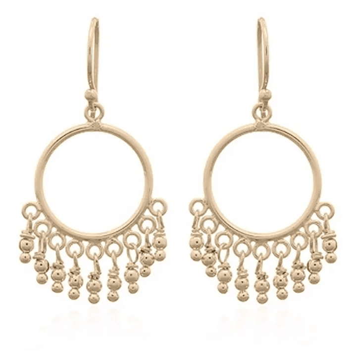 Aros De Plata Con Baño de Oro Chandelier 1