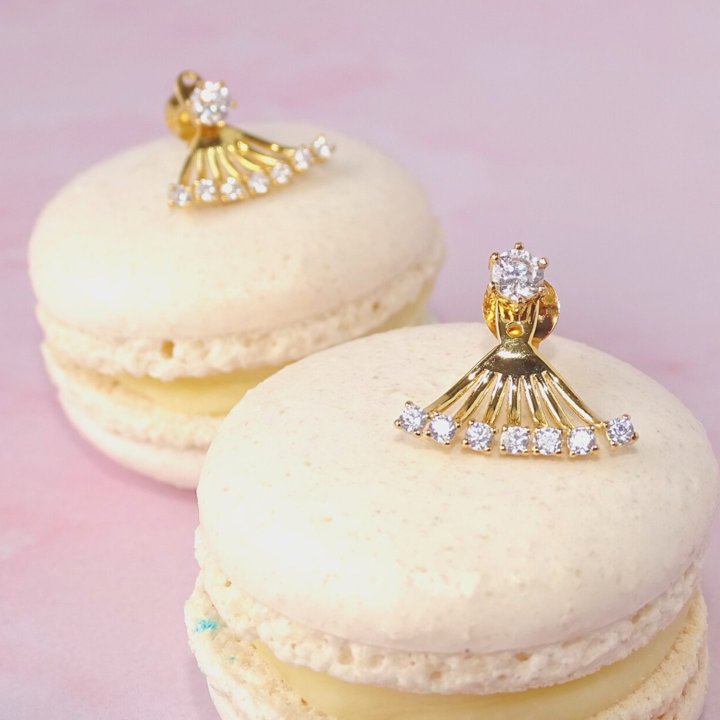 Aros De Plata Con Baño de Oro Compuesto Brillo 5