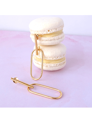 Aros De Plata Con Baño de Oro Clic