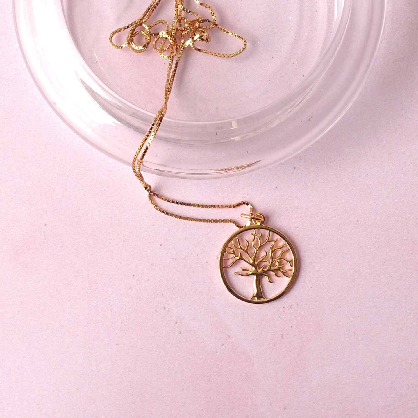 Collar De Plata Con Baño De Oro Árbol de la Vida 4