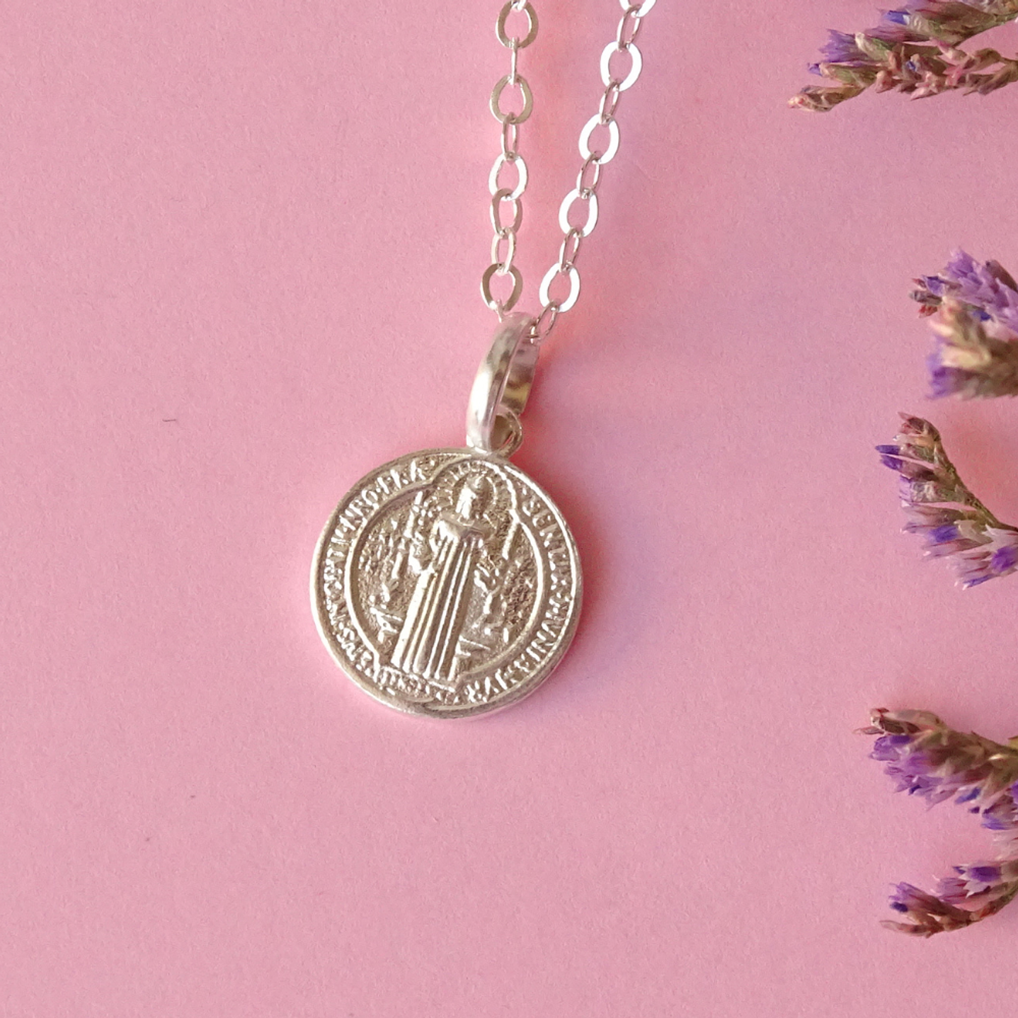 Cadena De Plata Ley 925 San Benito - Religioso 5