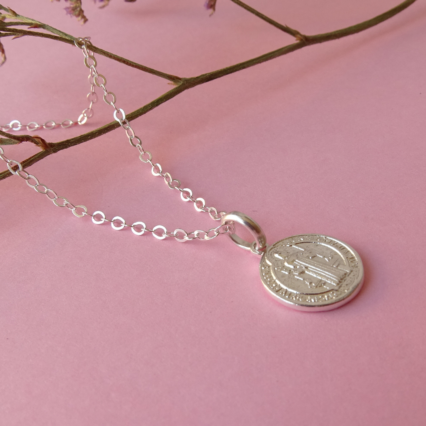 Cadena De Plata Ley 925 San Benito - Religioso 3