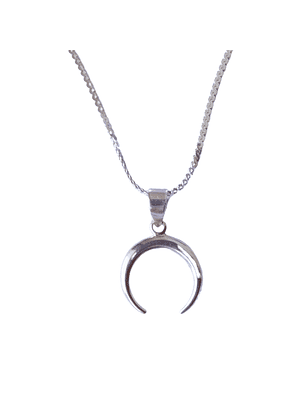 Cadena De Plata 925 Serpiente & Media Luna