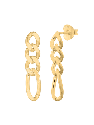 Aros De Plata Con Baño de Oro Figaro