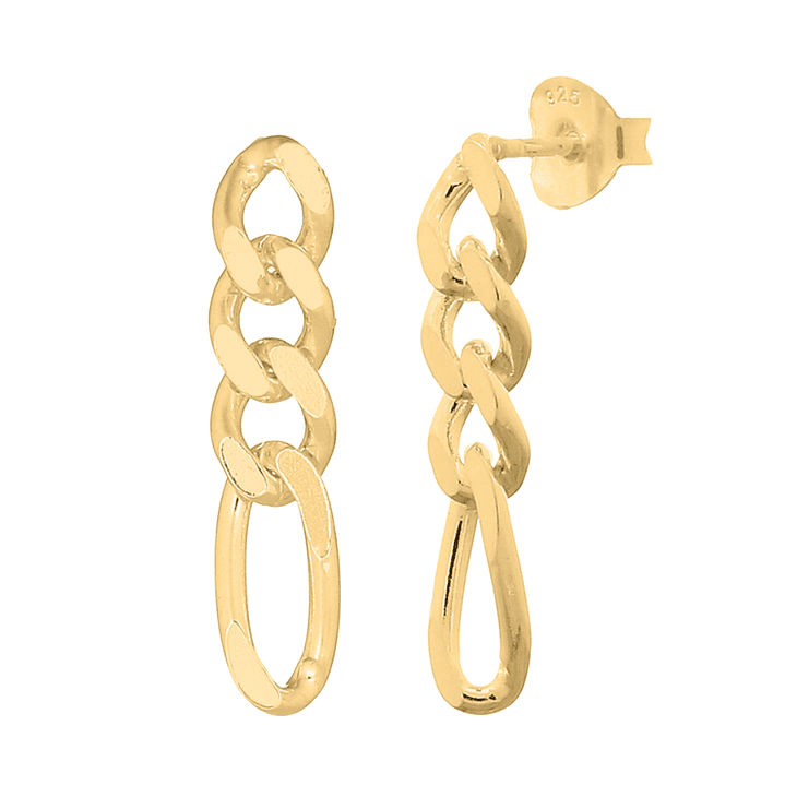 Aros De Plata Con Baño de Oro Figaro 1