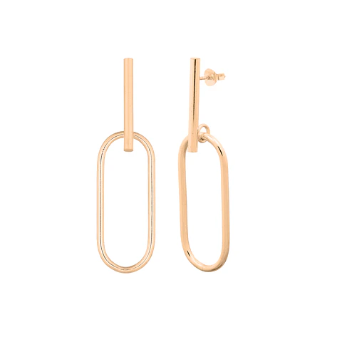 Aros De Plata Con Baño de Oro Clic