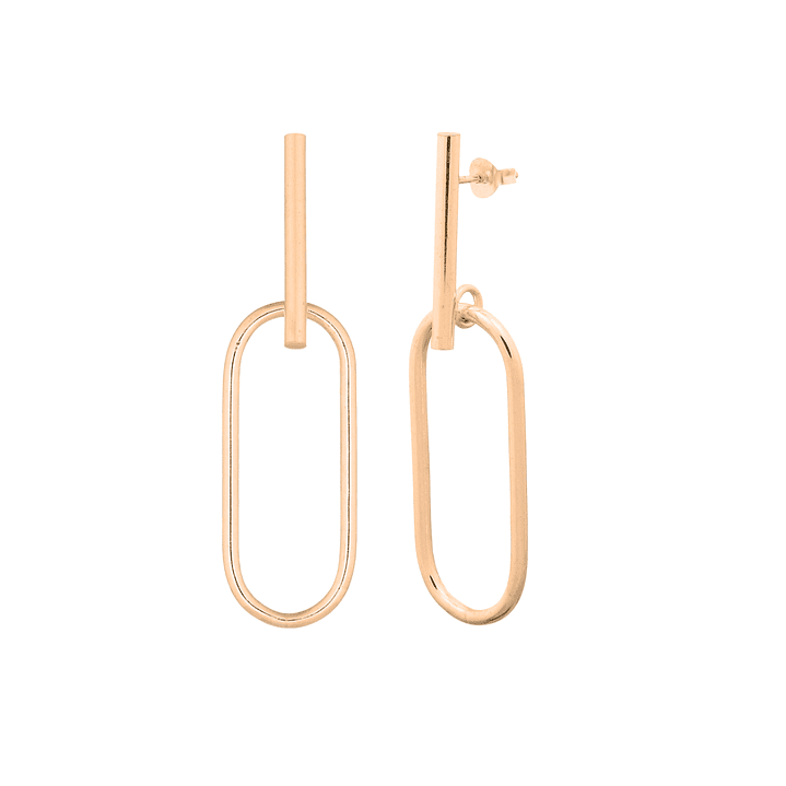 Aros De Plata Con Baño de Oro Clic 1