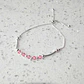 Pulsera De Plata 925 Ajustable Cristales Rosa - Miniatura 3