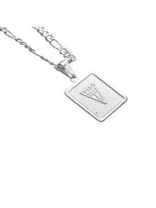 Cadena de Plata Figaro Con Colgate de La U de Chile