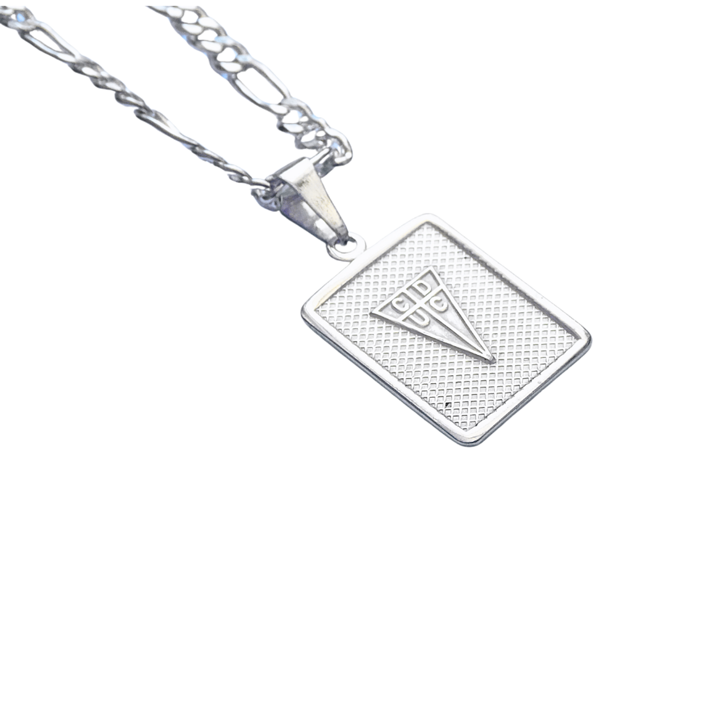 Cadena de Plata Figaro Con Colgate de La U de Chile 1