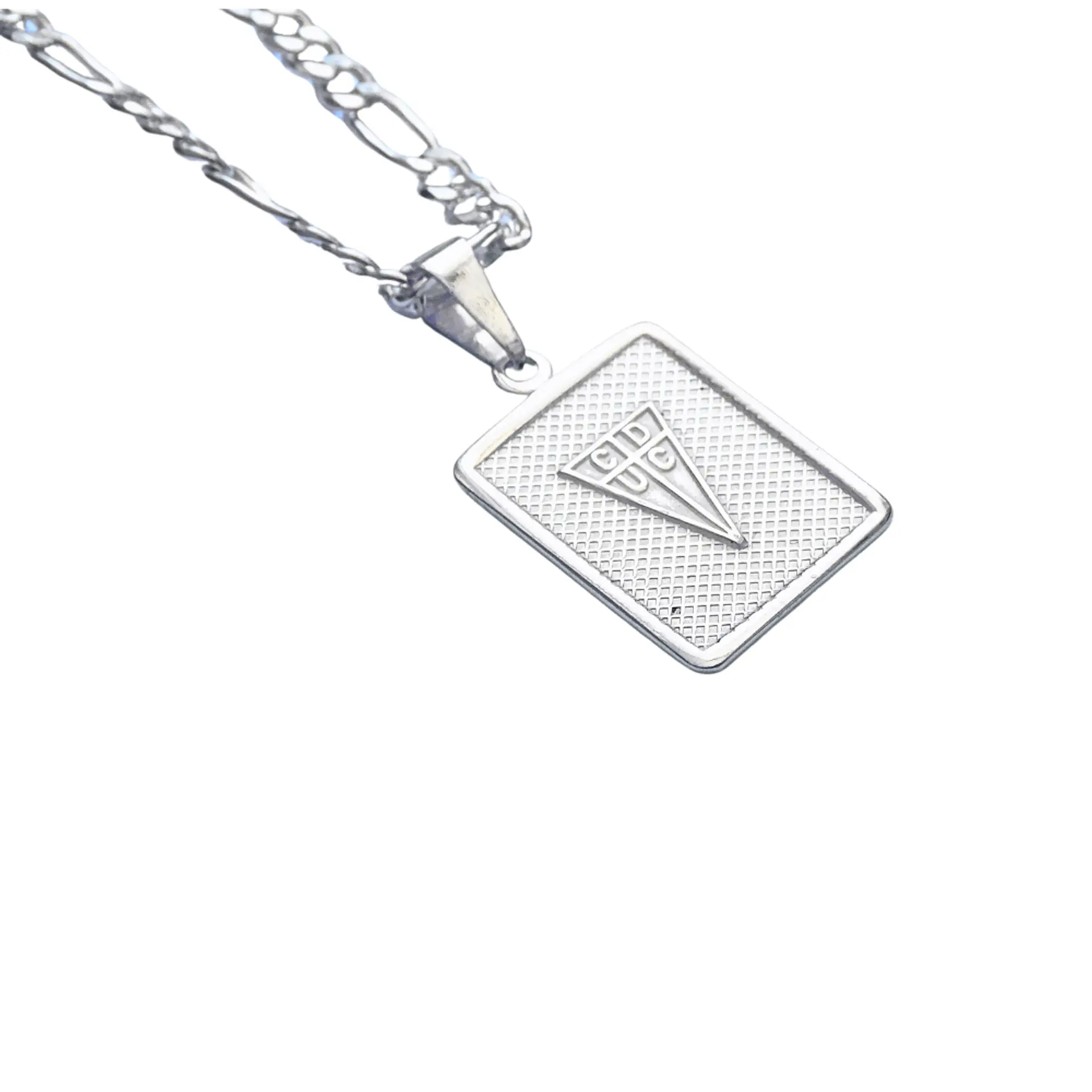 Cadena de Plata Fígaro Con Colgate U de Chile 1