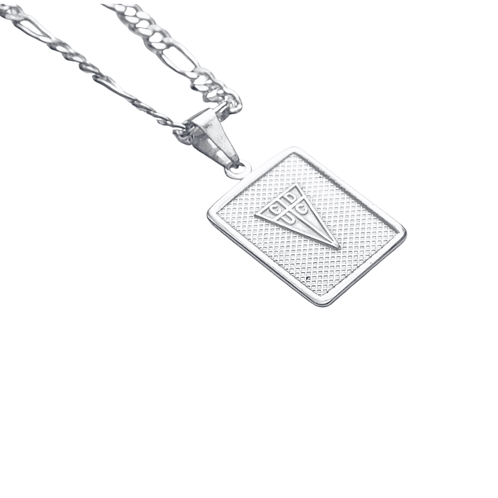 Cadena de Plata Figaro Con Colgate de La U de Chile 1