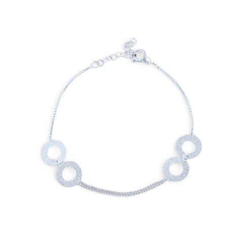 Pulsera De Plata 925 Aro Satinado