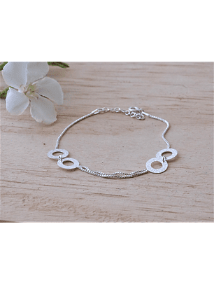 Pulsera De Plata 925 Aro Satinado