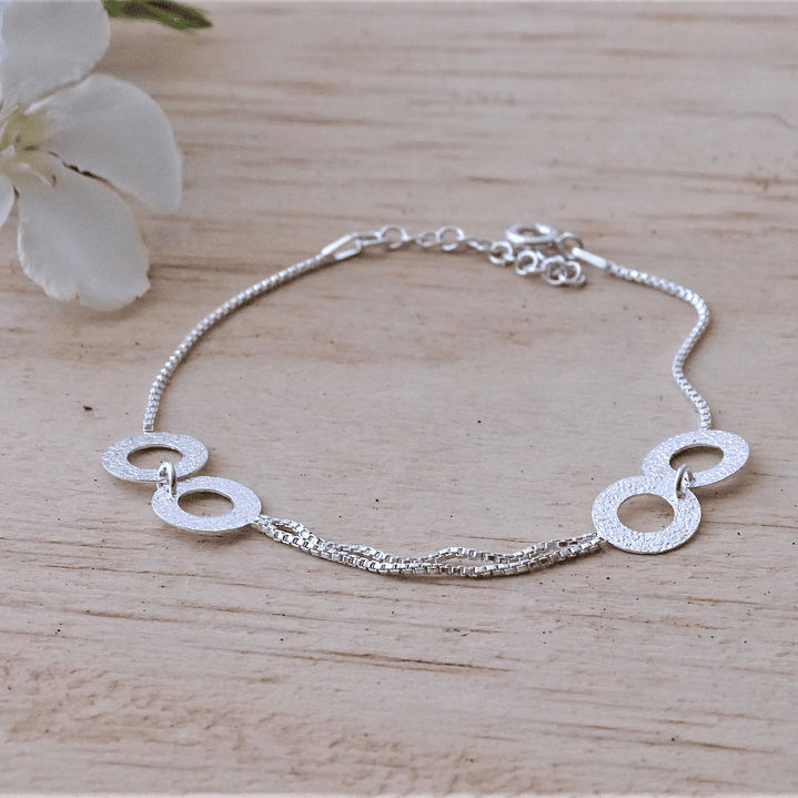 Pulsera De Plata 925 Aro Satinado 2