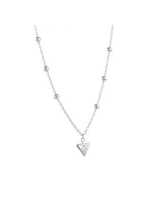 Cadena De Plata 925 Triangulo y Punto