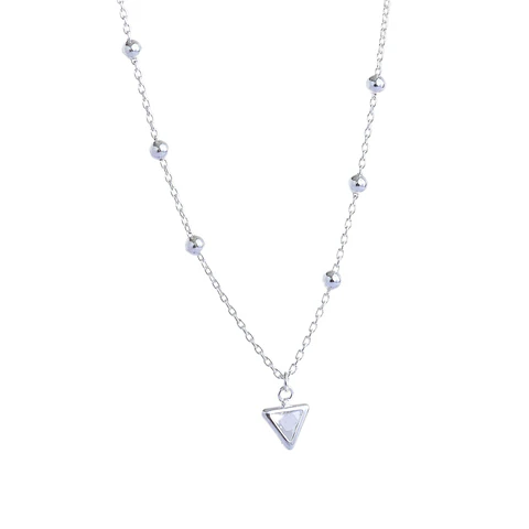 Cadena De Plata 925 Triangulo y Punto