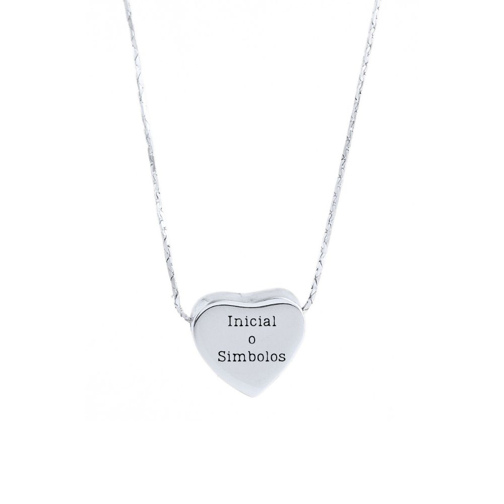 Collar Gran Corazón Personalizable · Plata 925