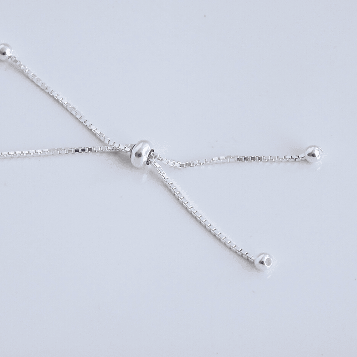 Pulsera De Plata Ley 925 Ajustable Con Bolitas F 2