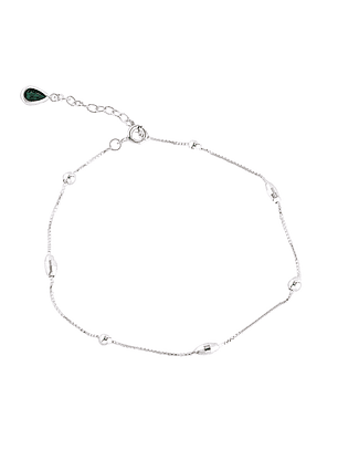 Tobillera De Plata 925 Punto Centrino