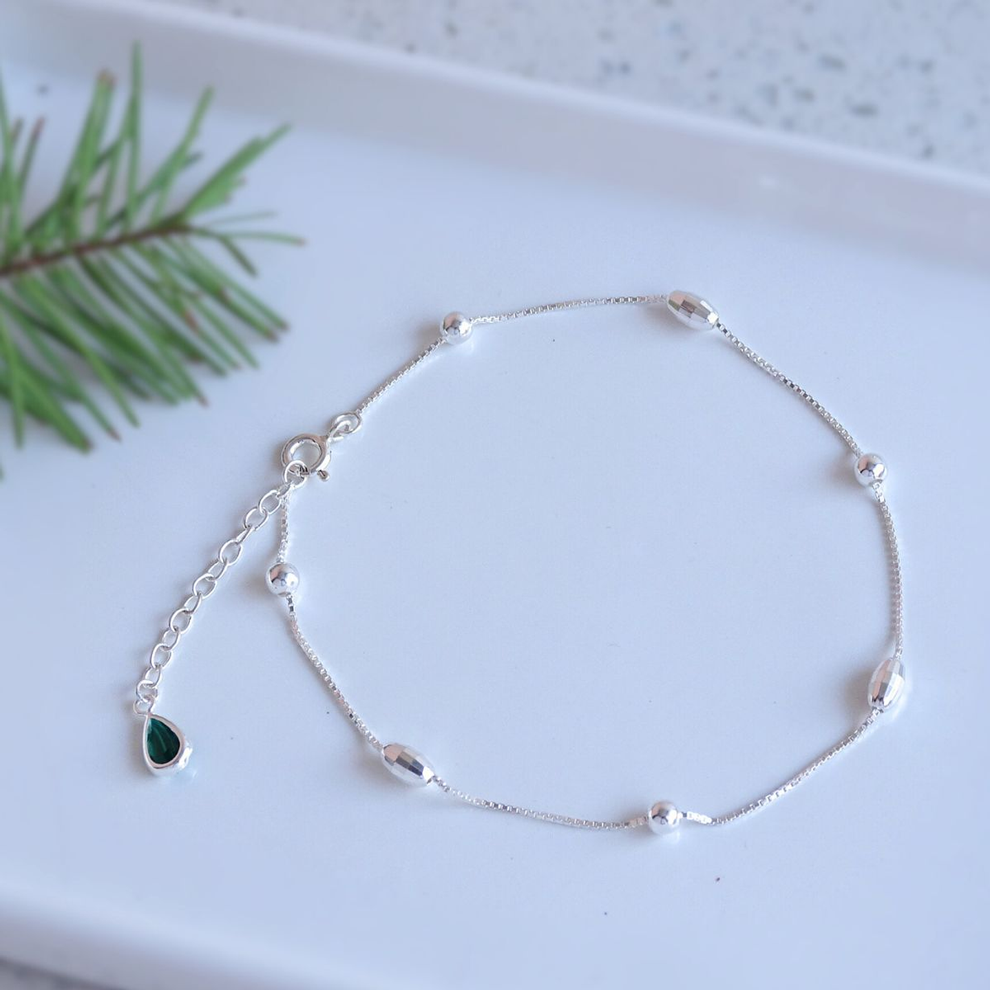 Tobillera De Plata 925 Punto Centrino 2