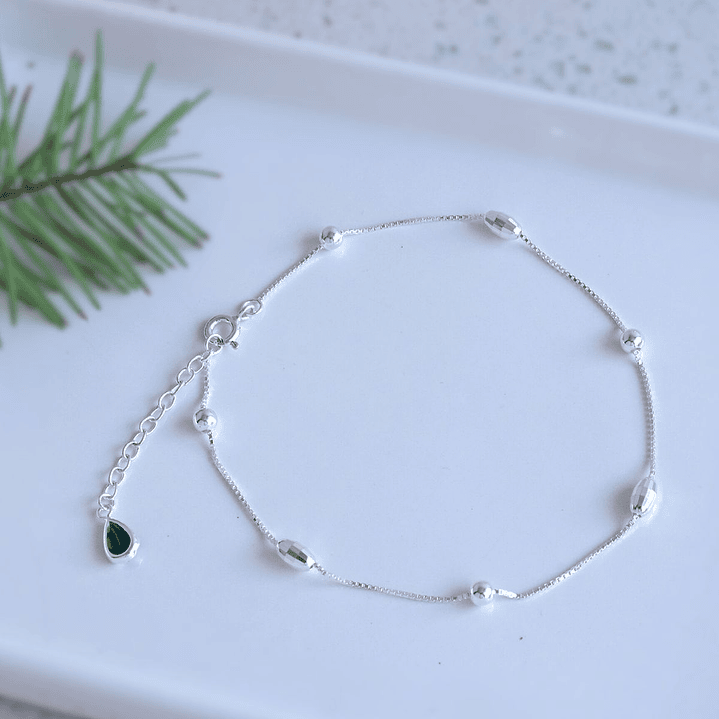 Tobillera De Plata 925 Punto Centrino 2