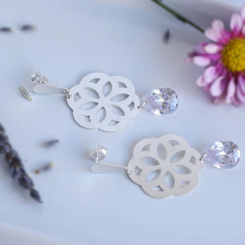 Aros De Plata Baris Gota