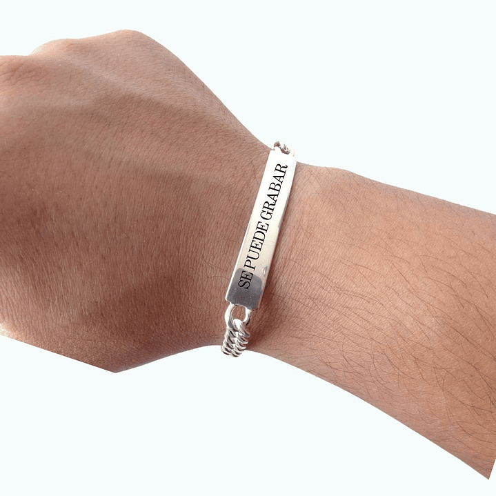 Pulsera Piocha Ley 925 Grumet Hombre Piocha Personalizado 1